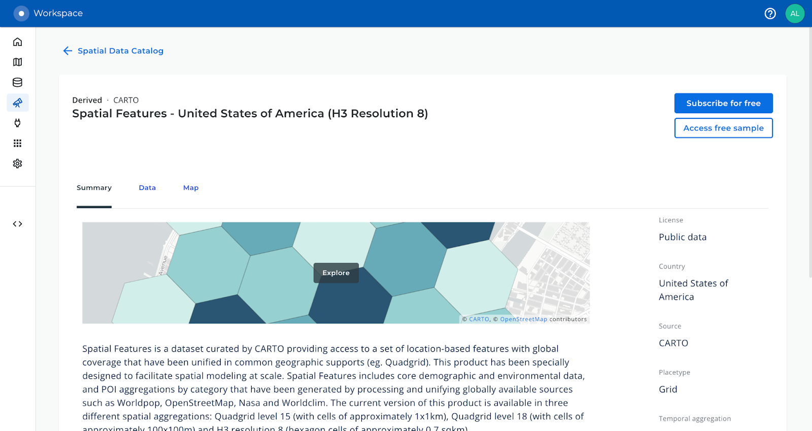 CARTO Spatial Features