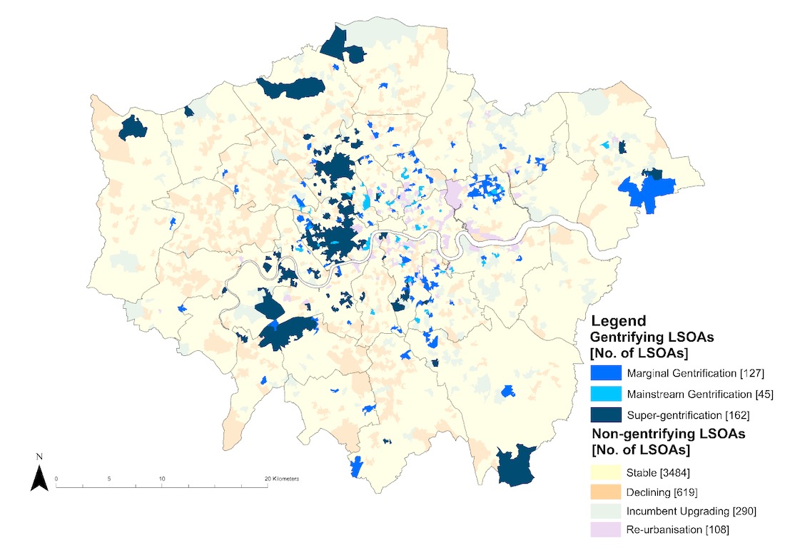 Spatial Distribution of Gentrification Types