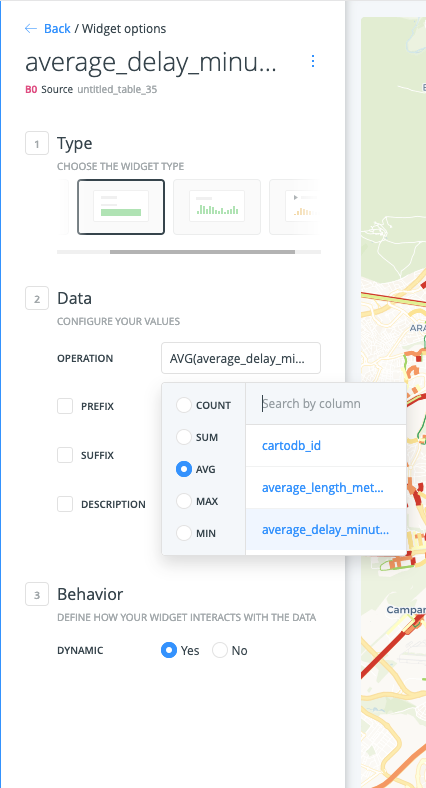 A screenshot showing how to add a histogram widget