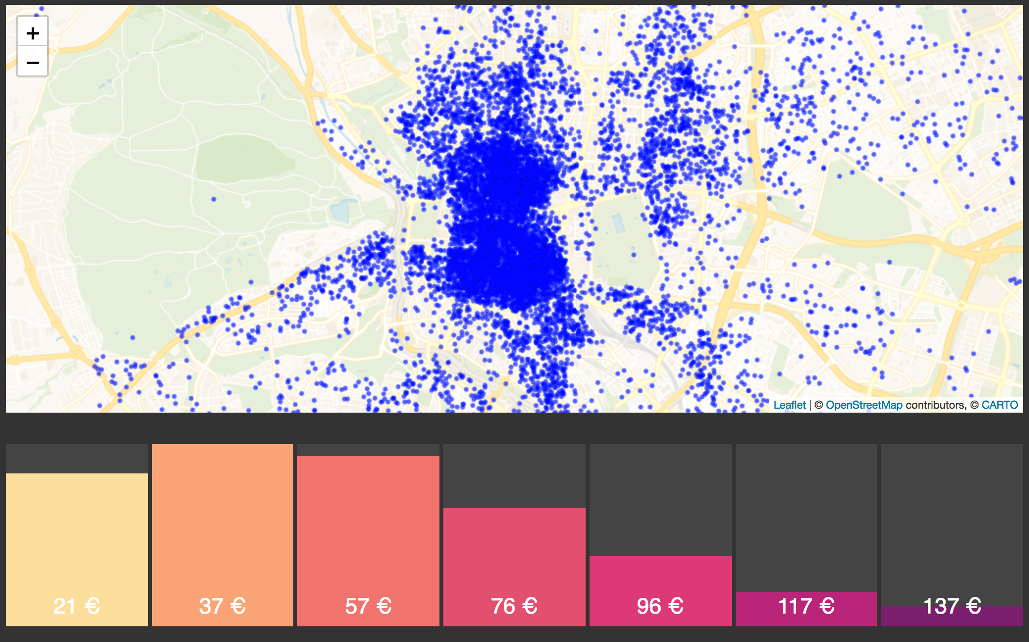 App with map and styled widgets