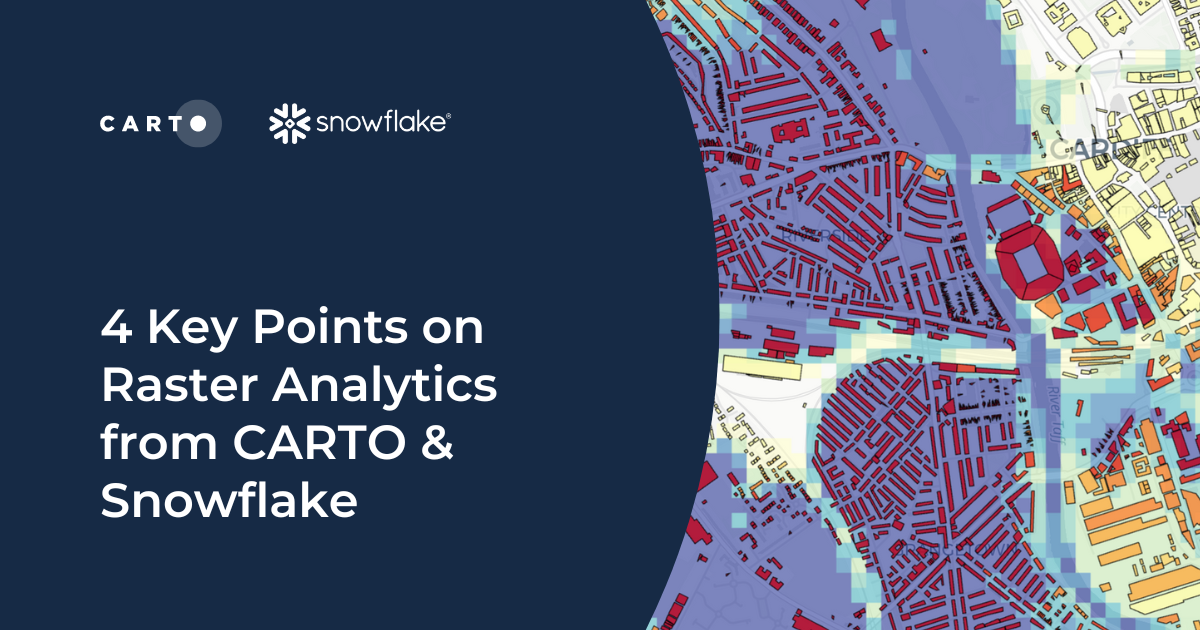 4 Key Points on Raster Analytics from CARTO & Snowflake