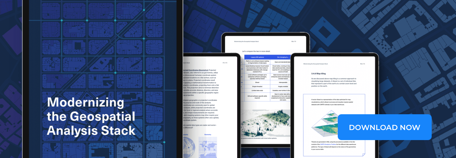 Banner to download the Report: Modernizing the Geospatial Analysis Stack