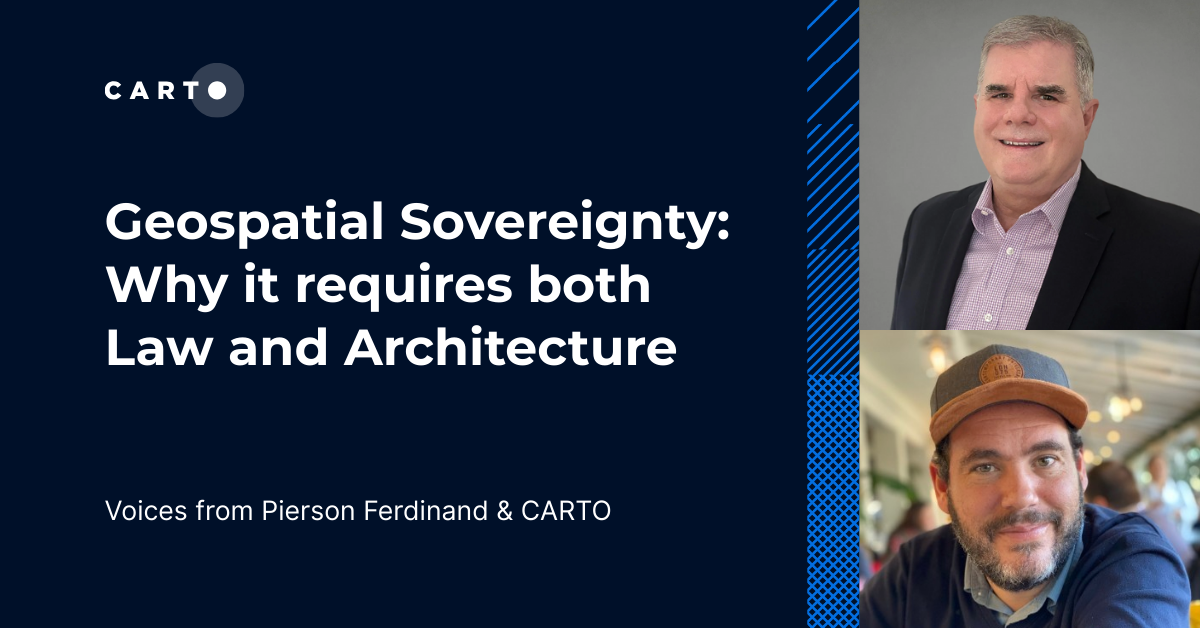 Geospatial Sovereignty: Why it requires both Law and Architecture