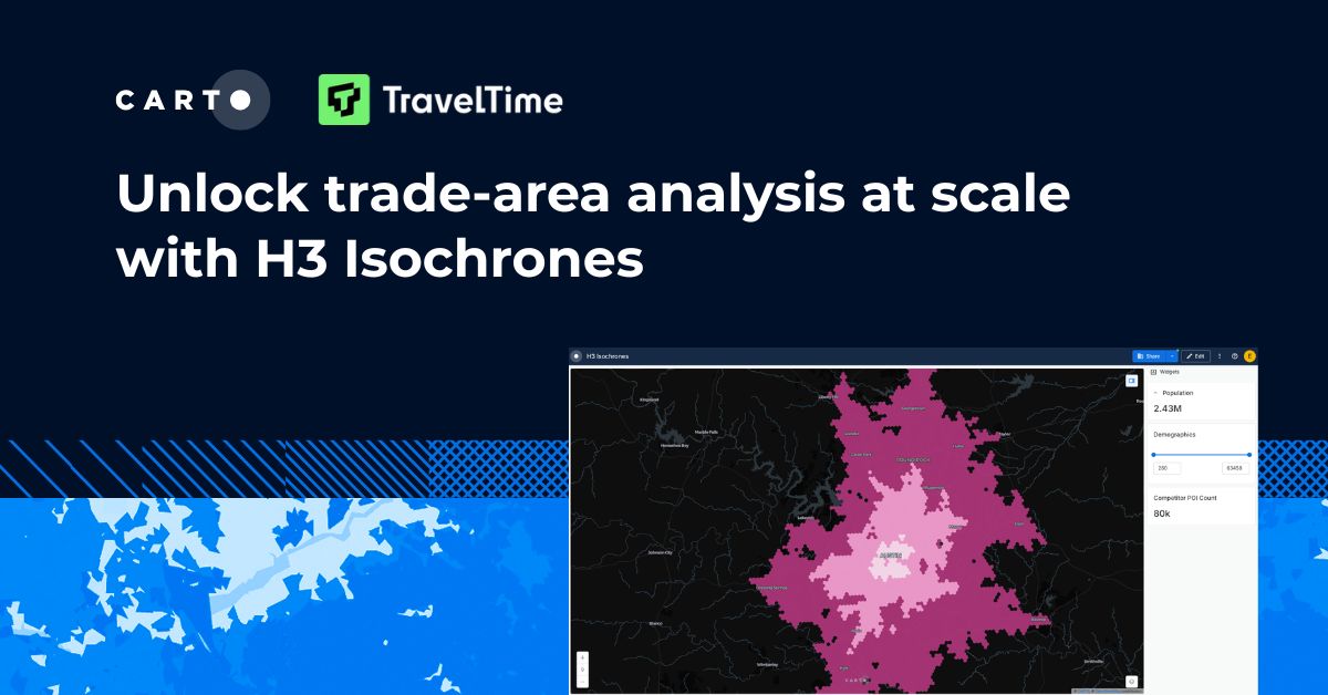 Unlock trade-area analysis at scale with H3 Isochrones