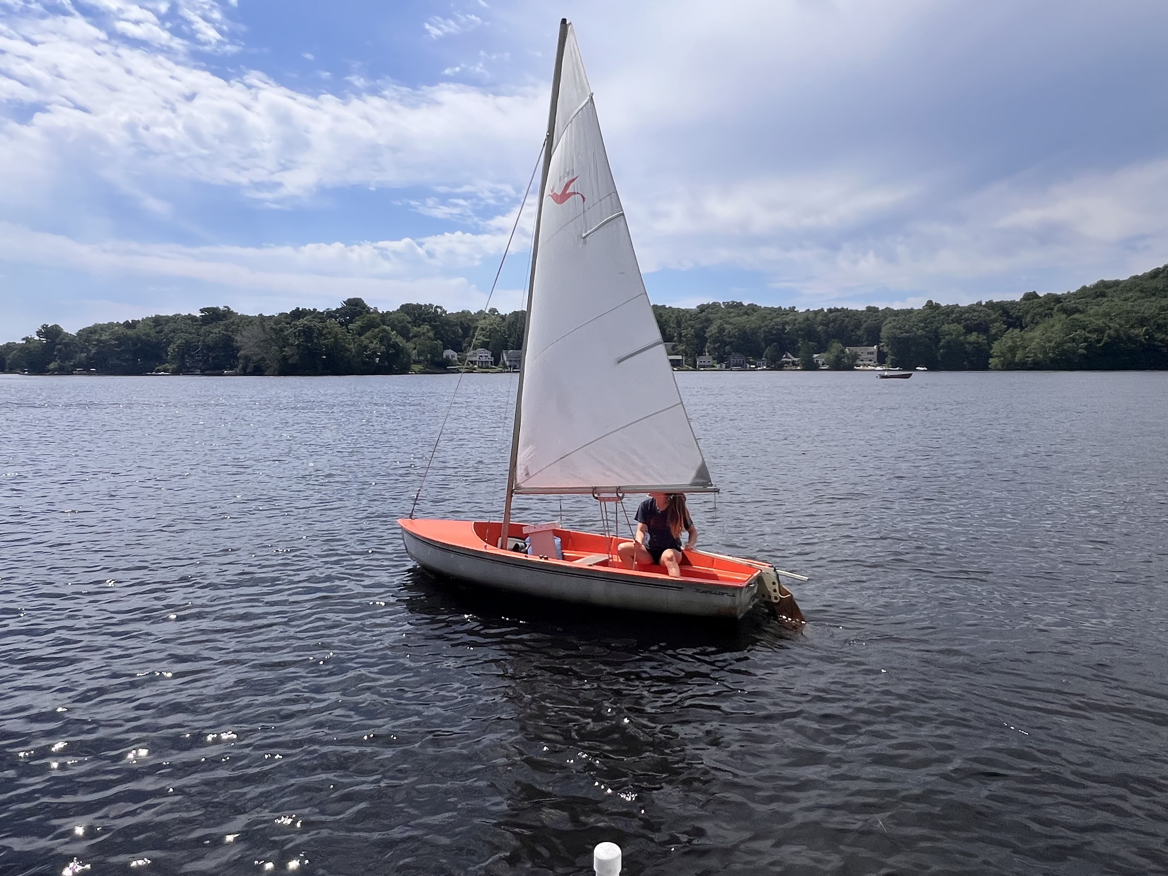 me sailing on a lake