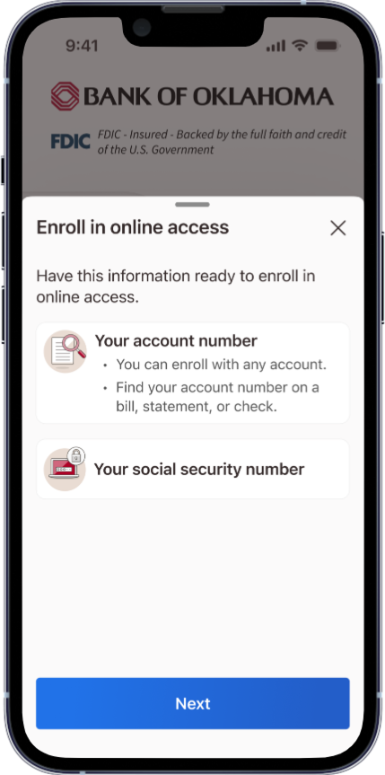 iphone mockup of manage my debit card page