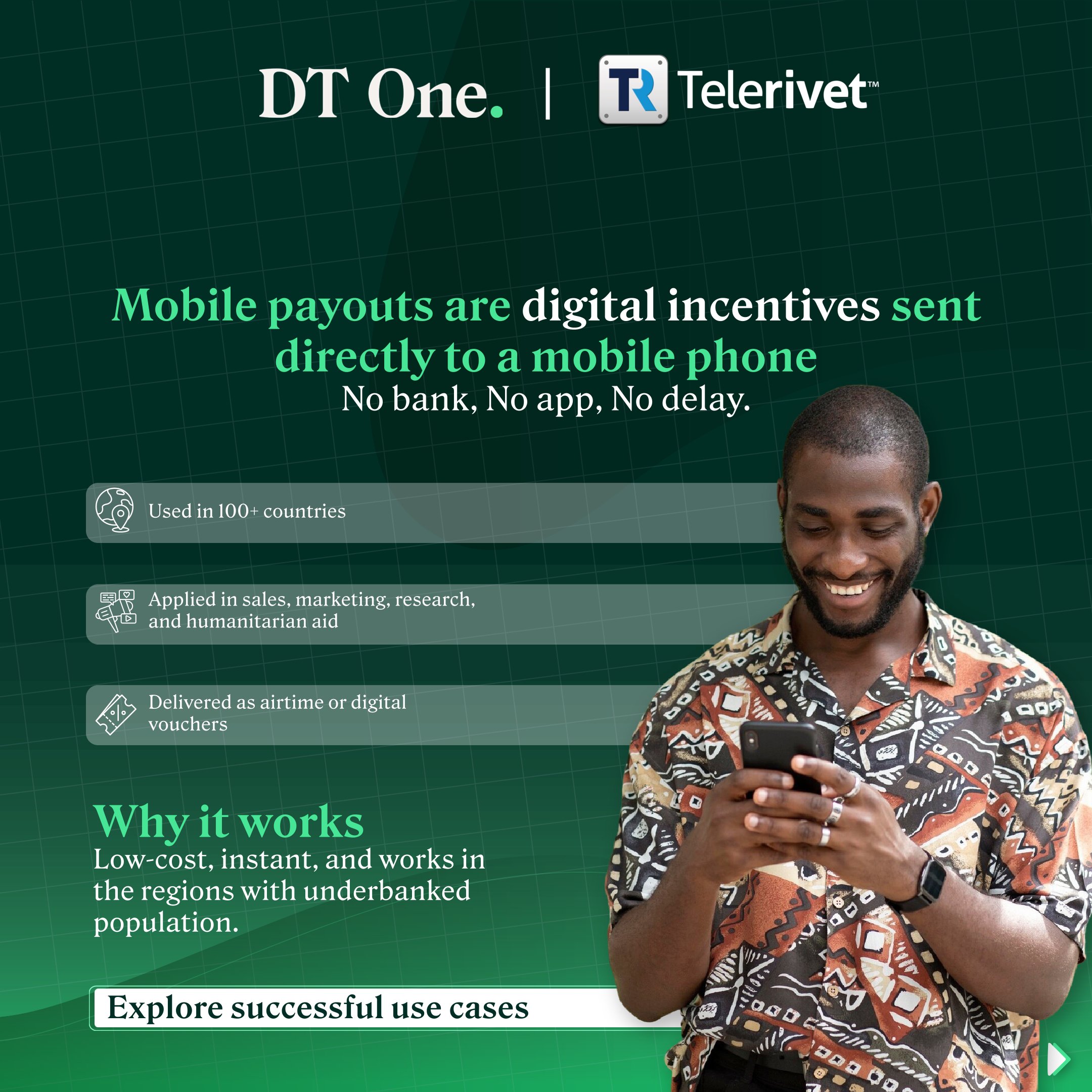 DT One and Telerivet help building high  impact mobile payout campaigns
