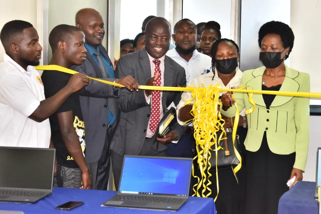 ribbon cutting ceremony of nurse training lab