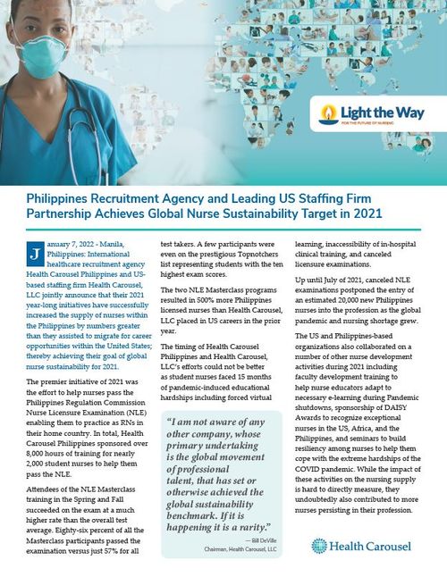 Health Carousel 2021 Light the Way Recap