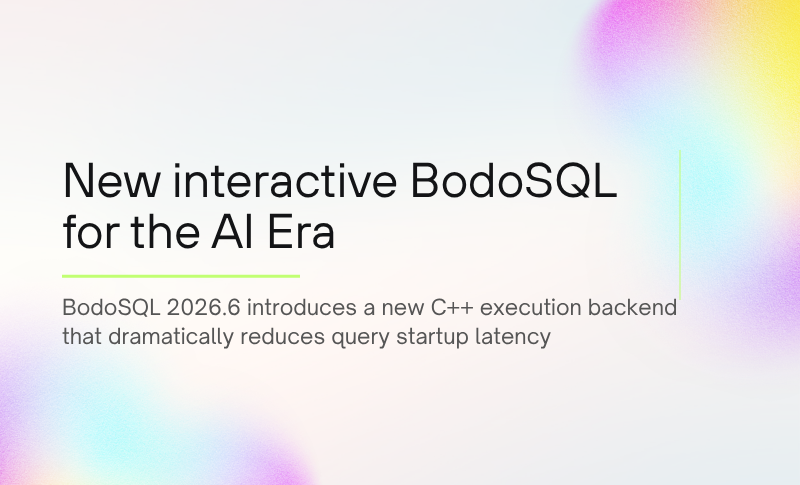 New Interactive BodoSQL for the AI Era
