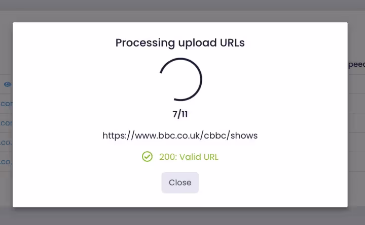 tool processing bulk URLs imported