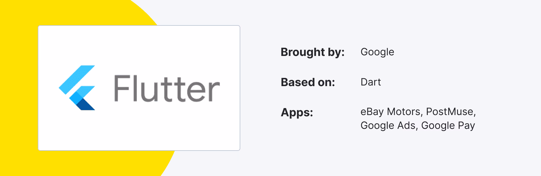 Flutter - mobile app development framework