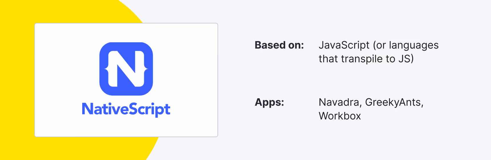 NativeScript - mobile app development framework