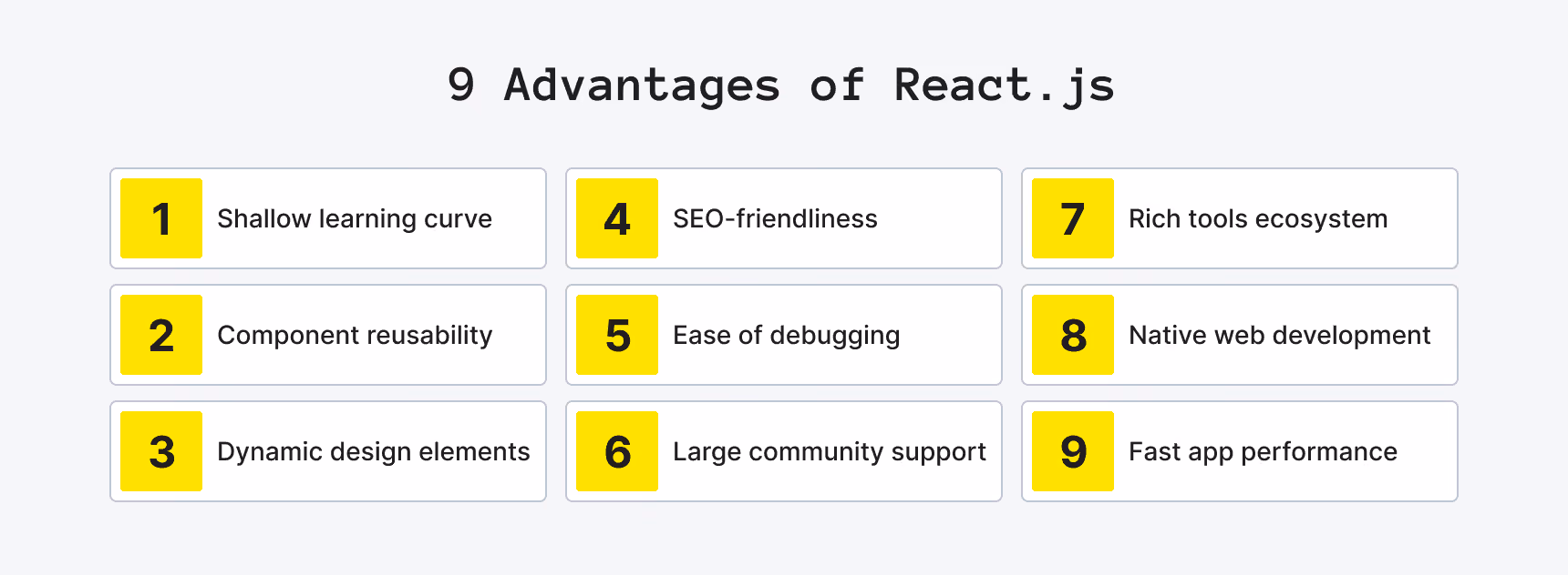 9 advantages of React.js