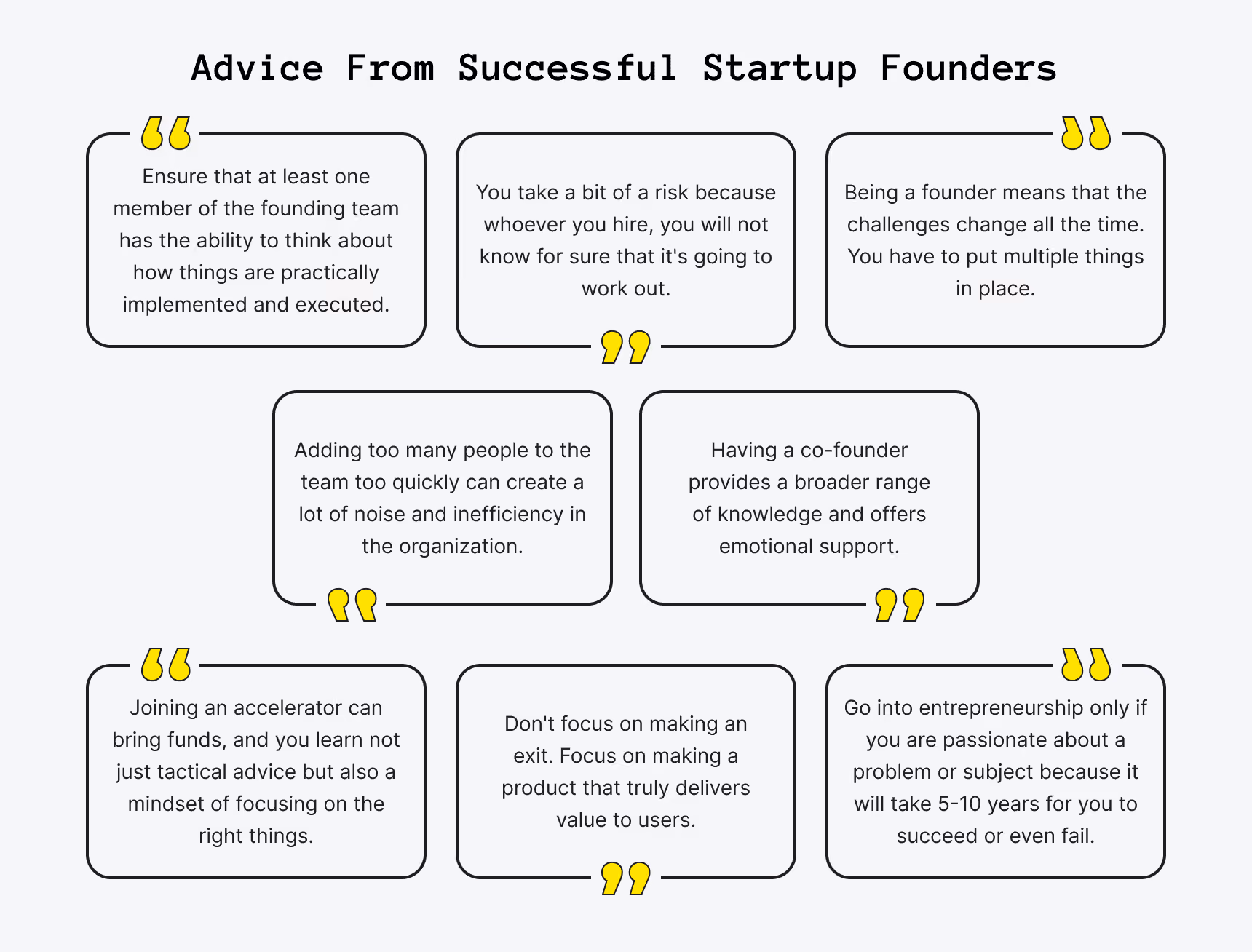 Advice from Successful Startup Founders