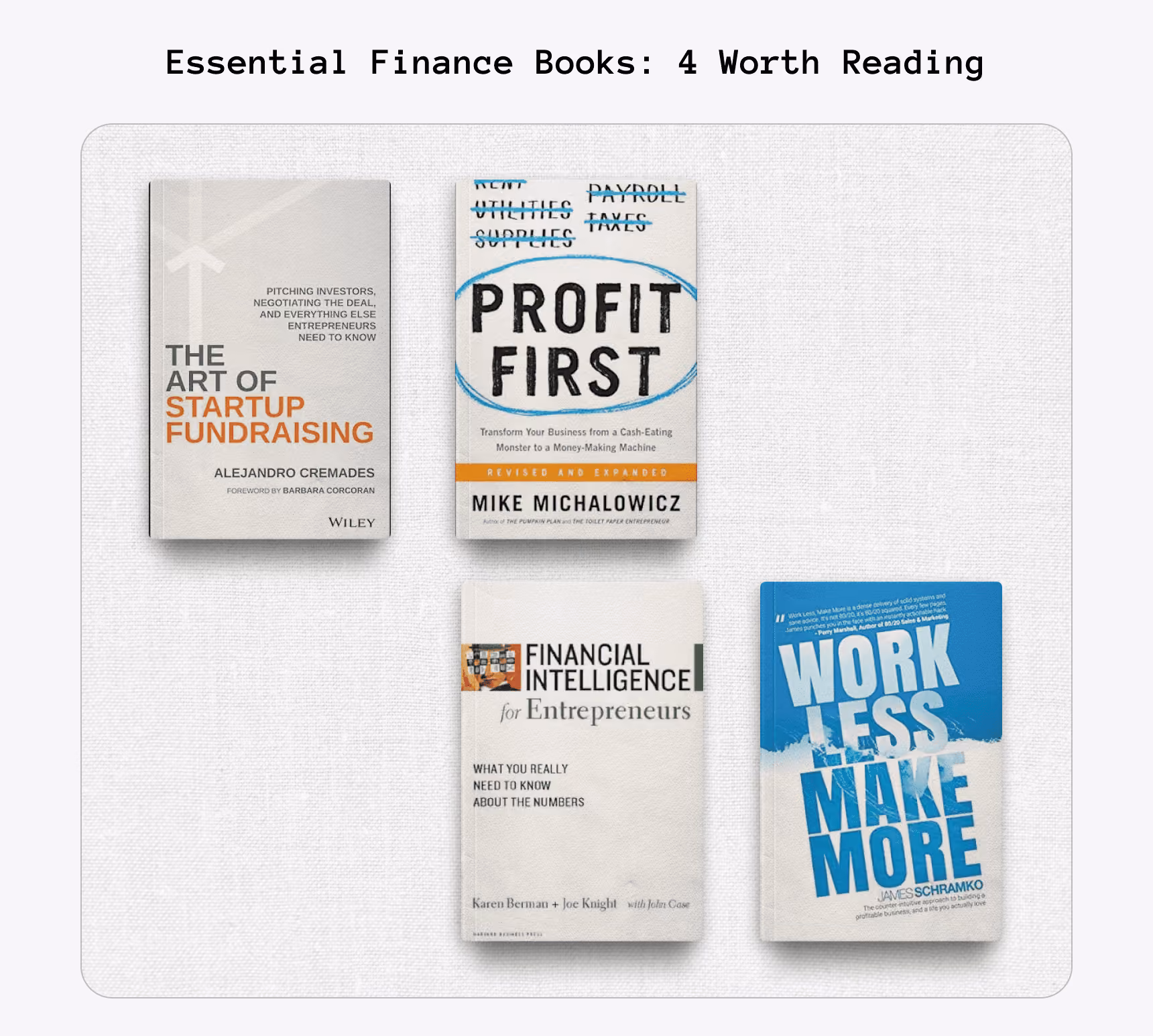 Best Finance Books for entrepreneurs