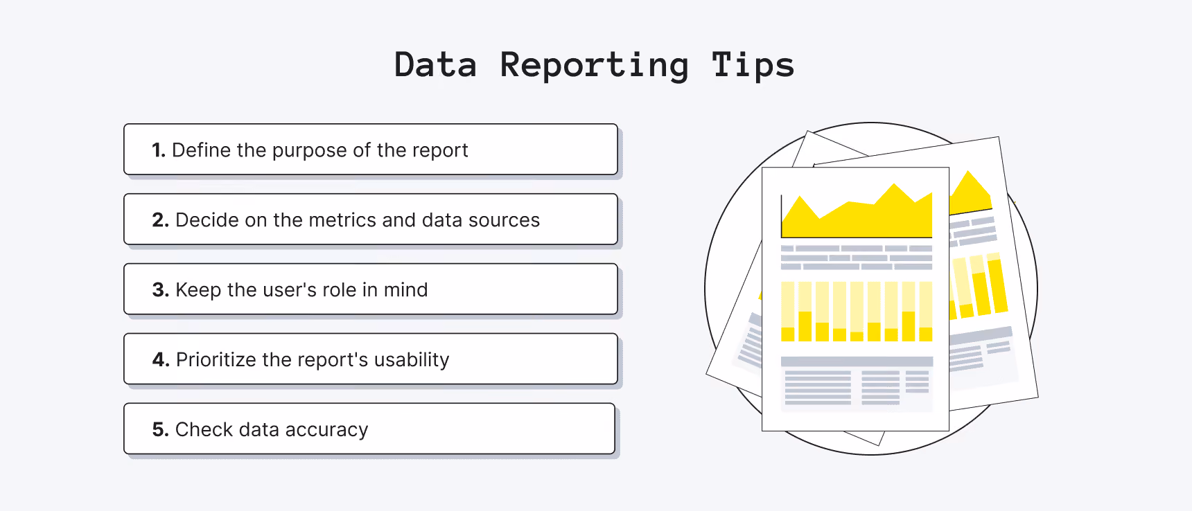 Data reporting tips