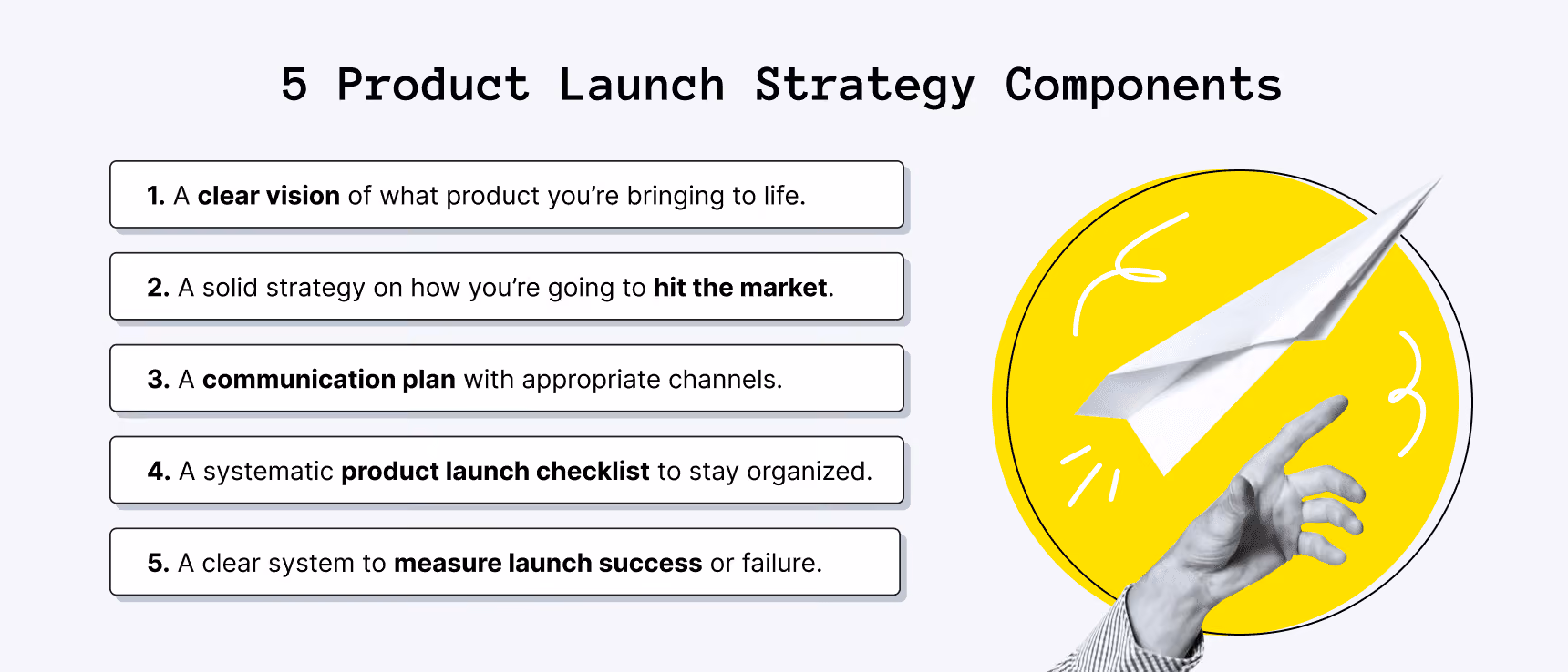 5 product launch strategy components