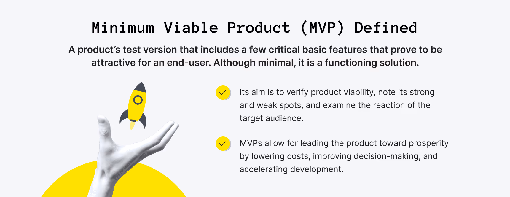 Minimum viable product MVP definition