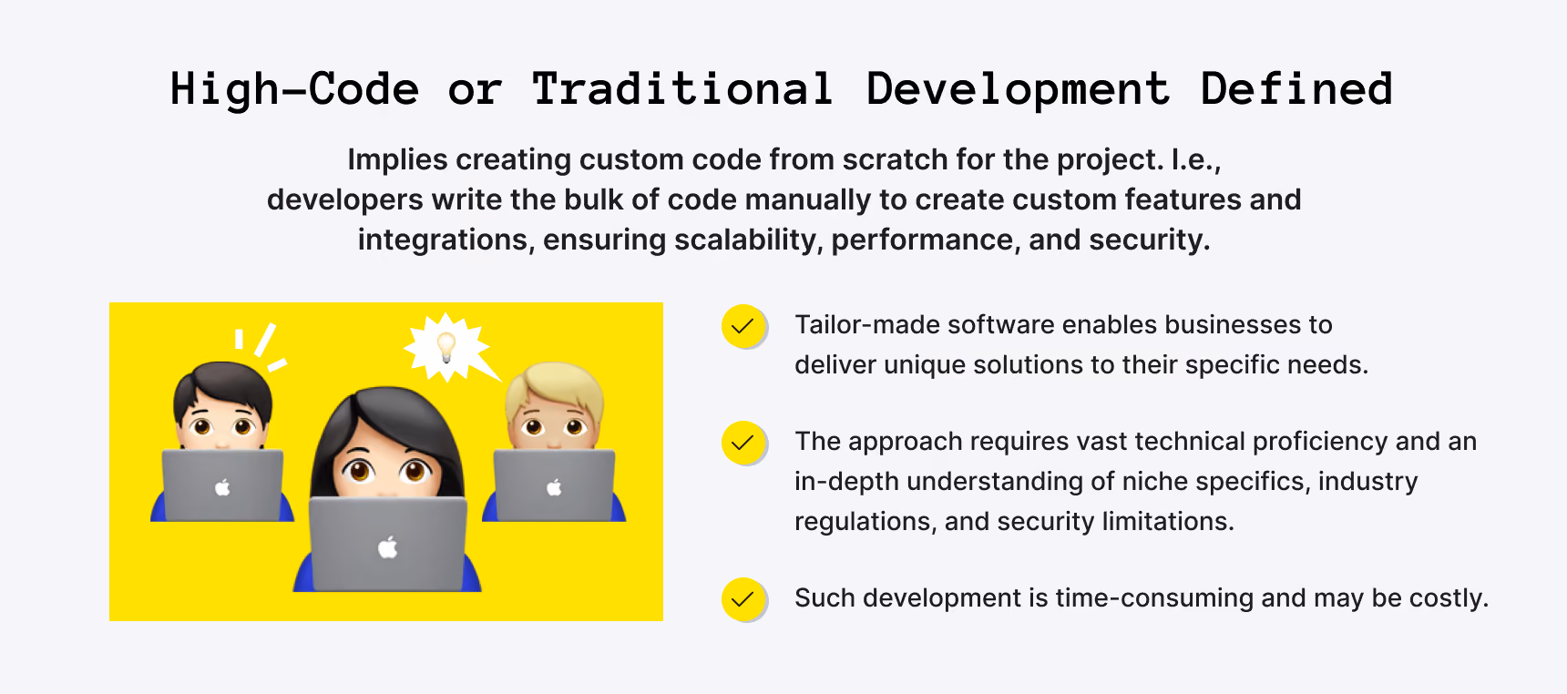 High-code development definition