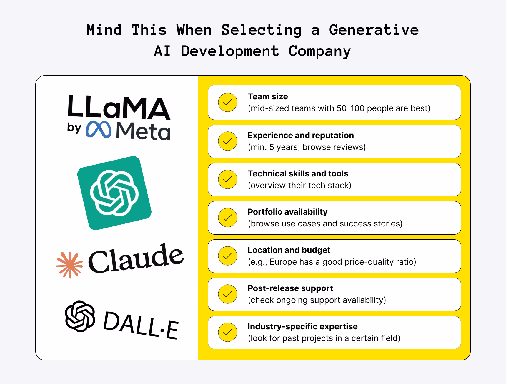 How to Choose a Generative AI Development Company