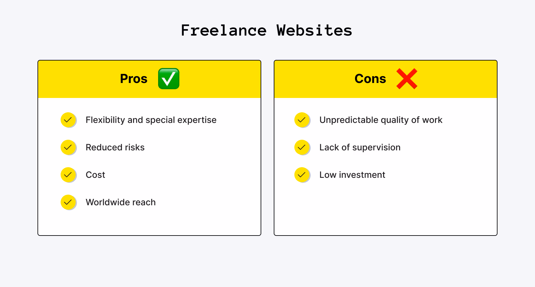 The pros and cons of hiring a freelancer