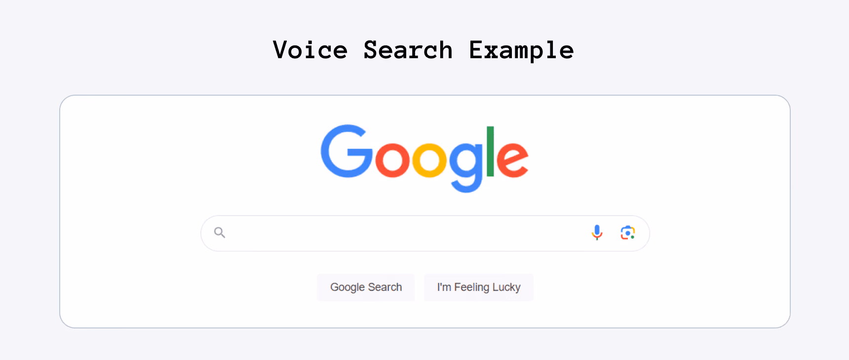 Voice search example