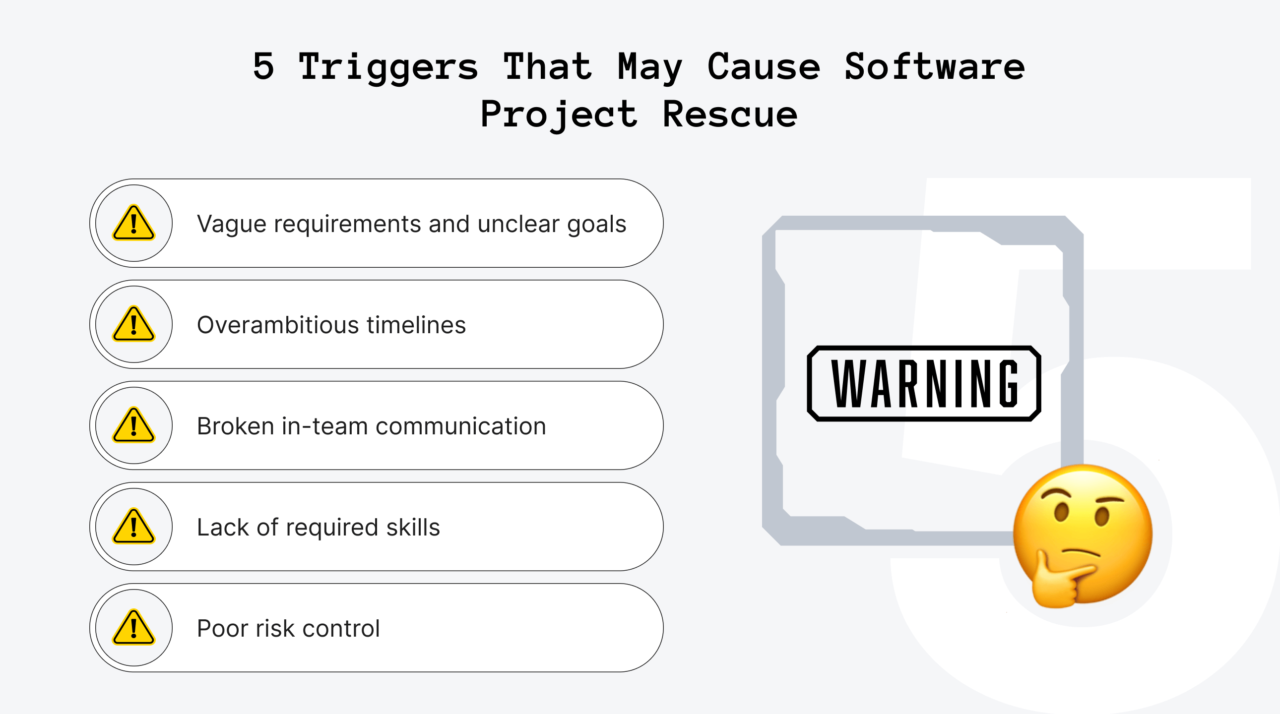 5 Triggers That May Cause Software Project Rescue