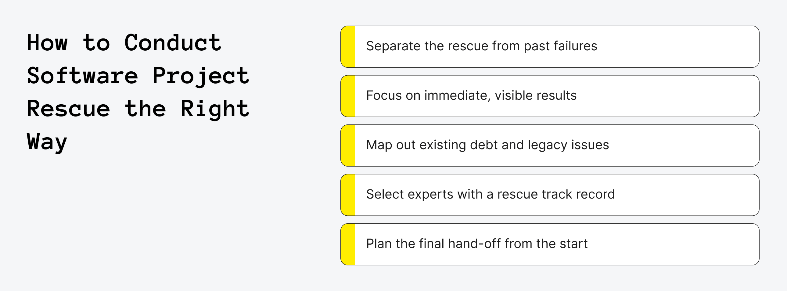 How to Conduct Software Project Rescue the Right Way
