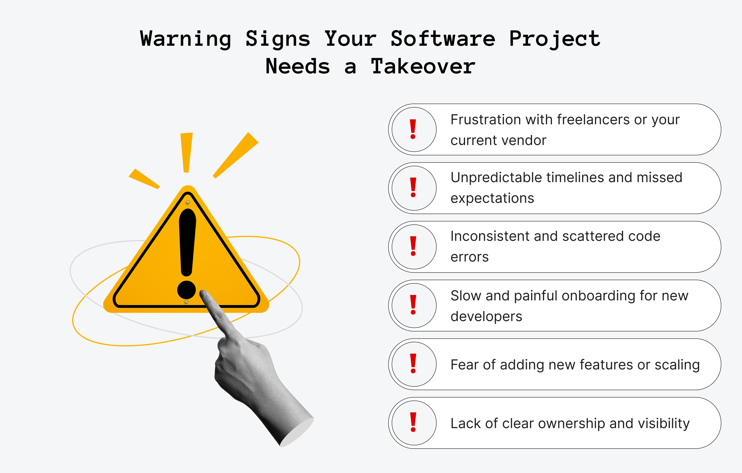 Signs You Need a Software Project Takeover