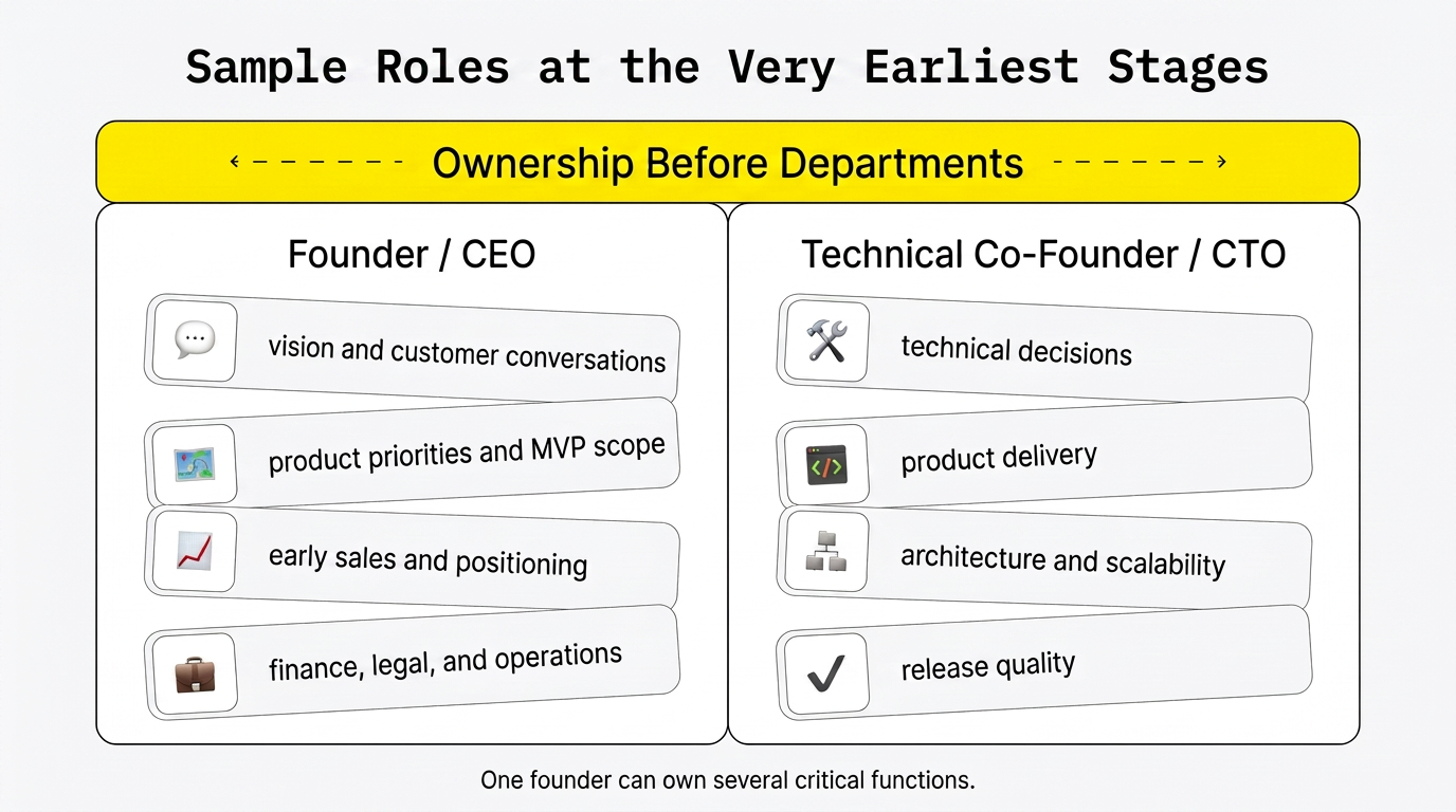Startup Team Roles at the Earliest Stages