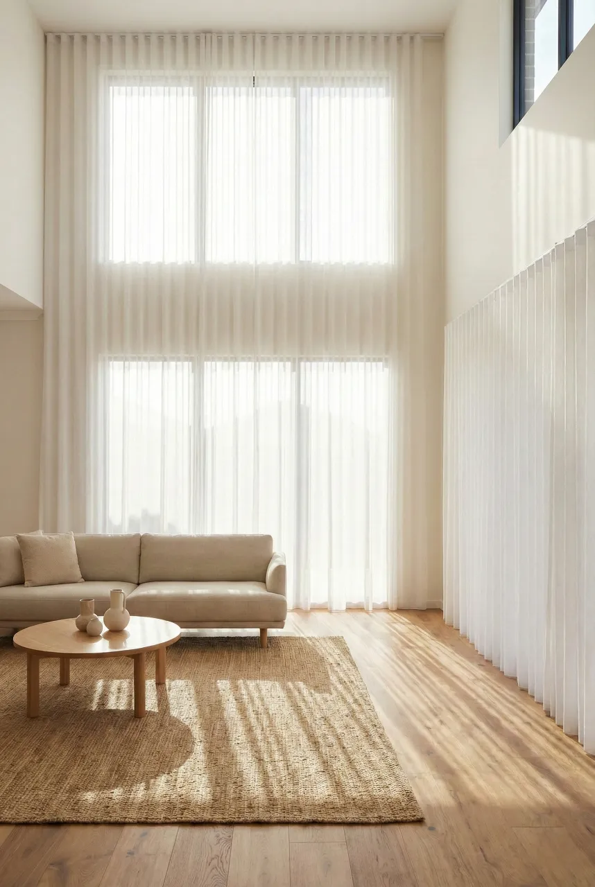 white sheer curtains