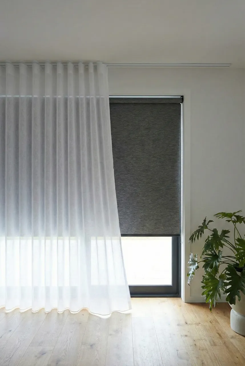 white sheer curtains