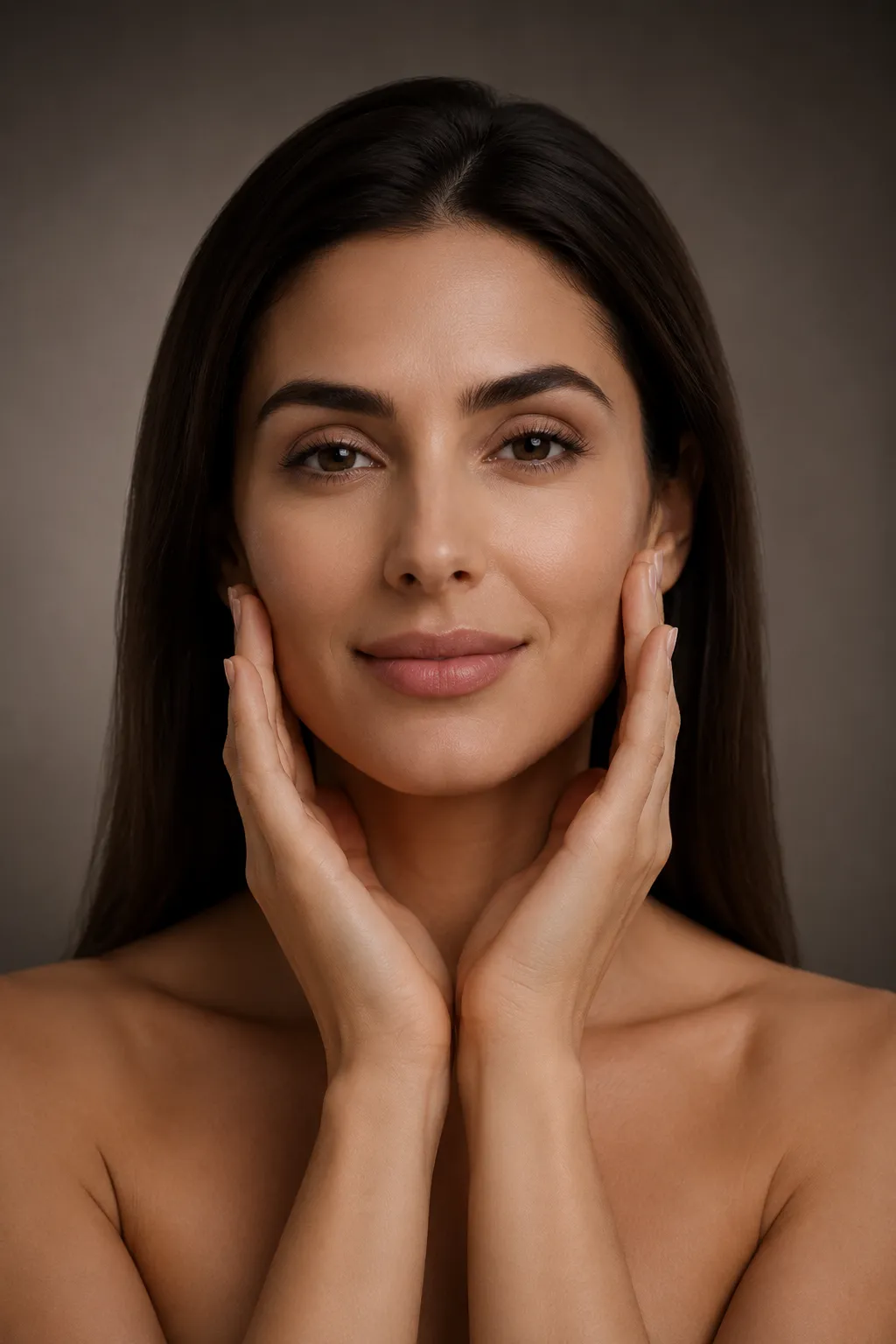 Elegant portrait representing facial rejuvenation and contouring