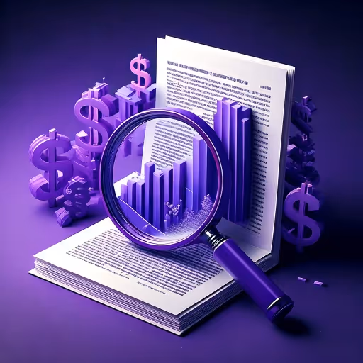 Lupa sobre un informe financiero y una calculadora, simbolizando la fiscalización y auditoría tributaria en Panamá