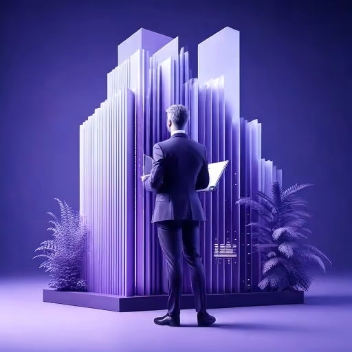 Corporate director holding a clipboard with checkmarks in front of a business building, symbolizing legal responsibilities