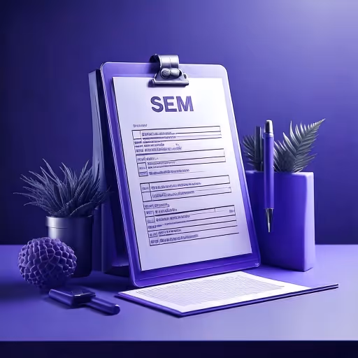 3D render of an ID badge and checklist with a SEM document, representing the pre-registration process for SEM employees in Panama
