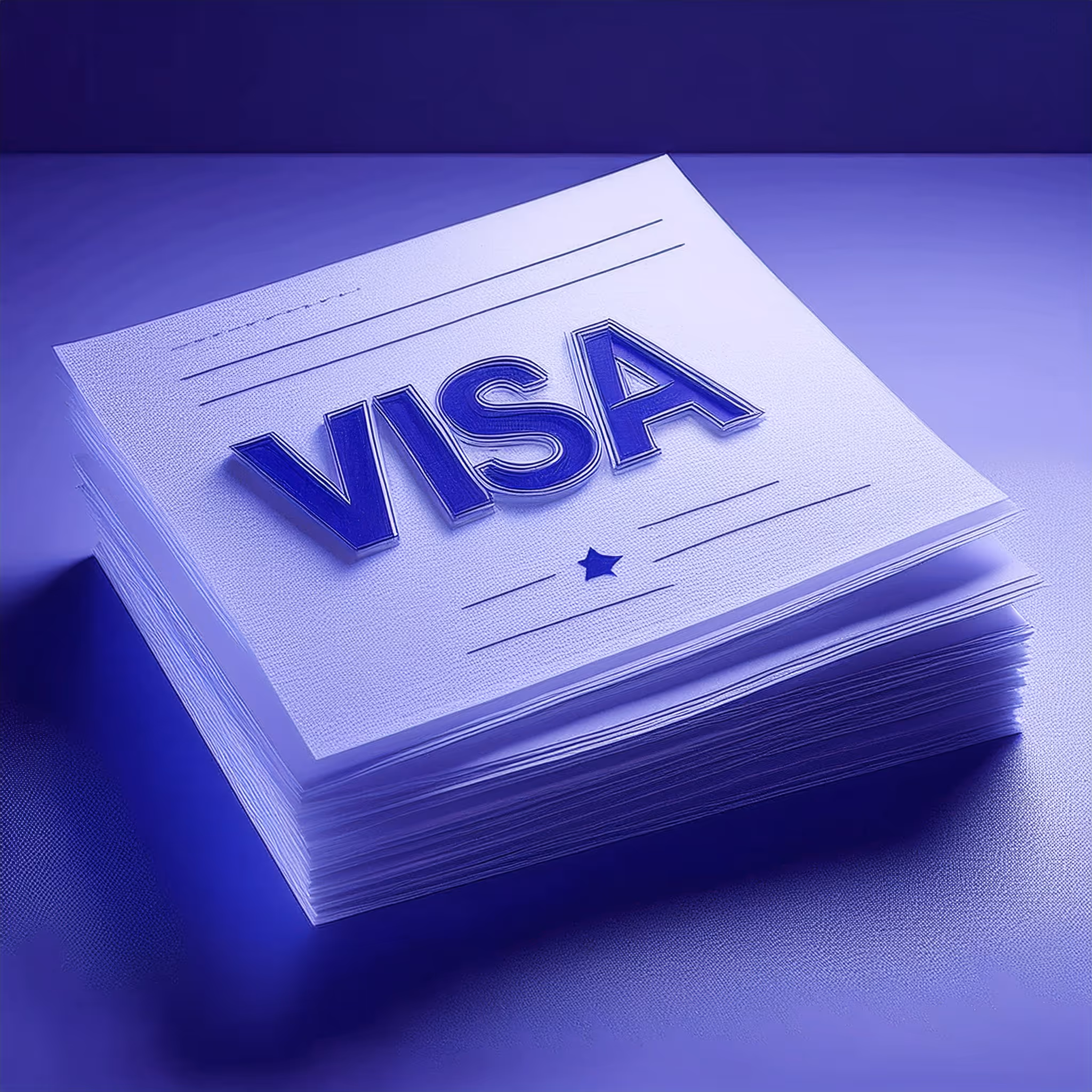 3D render of visa documents representing the most common visas to live in Panama
