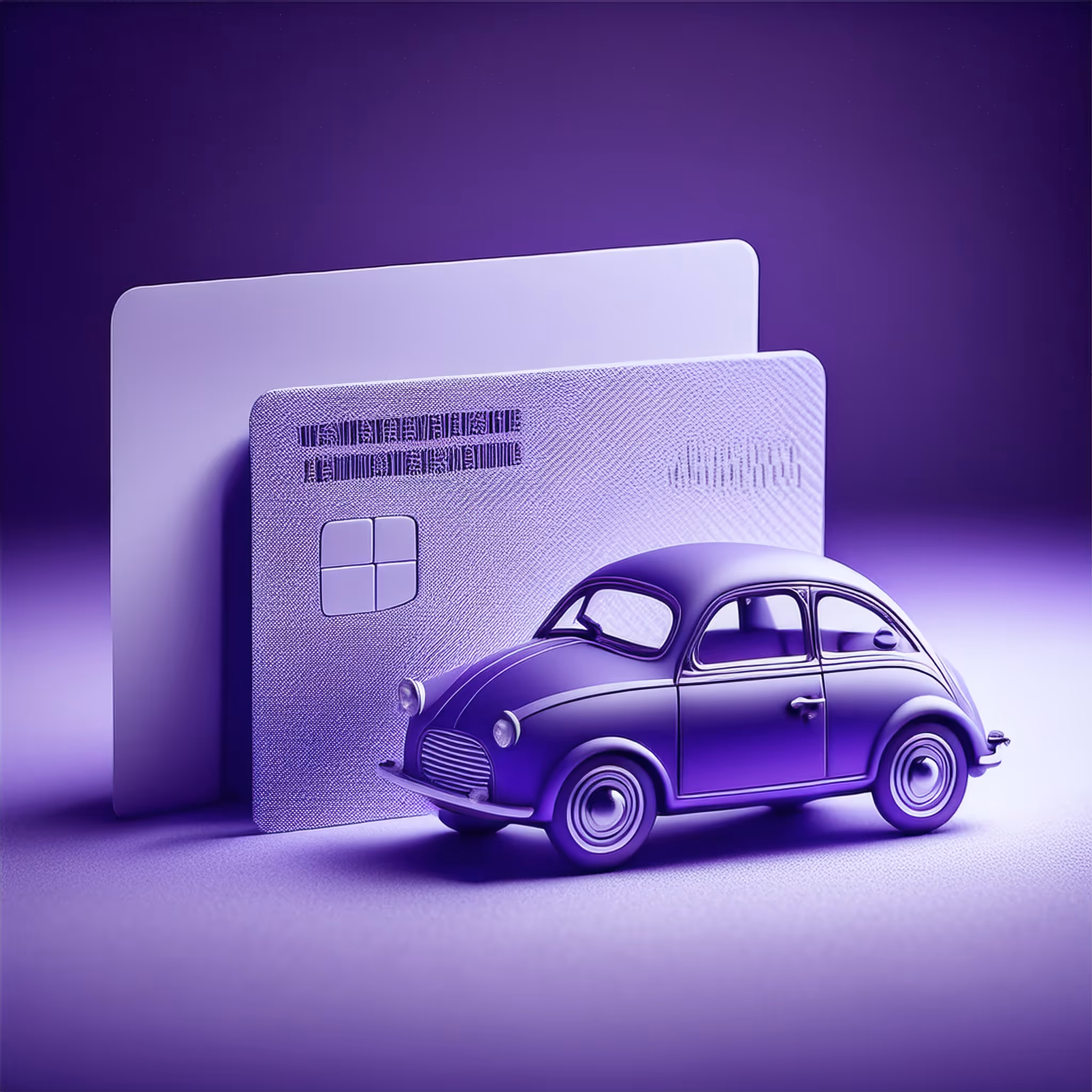 Minimal 3D render of a driving license card and arrow toward a new card, with laurel wreath and palm leaves, representing the conversion of an Italian license in Panama