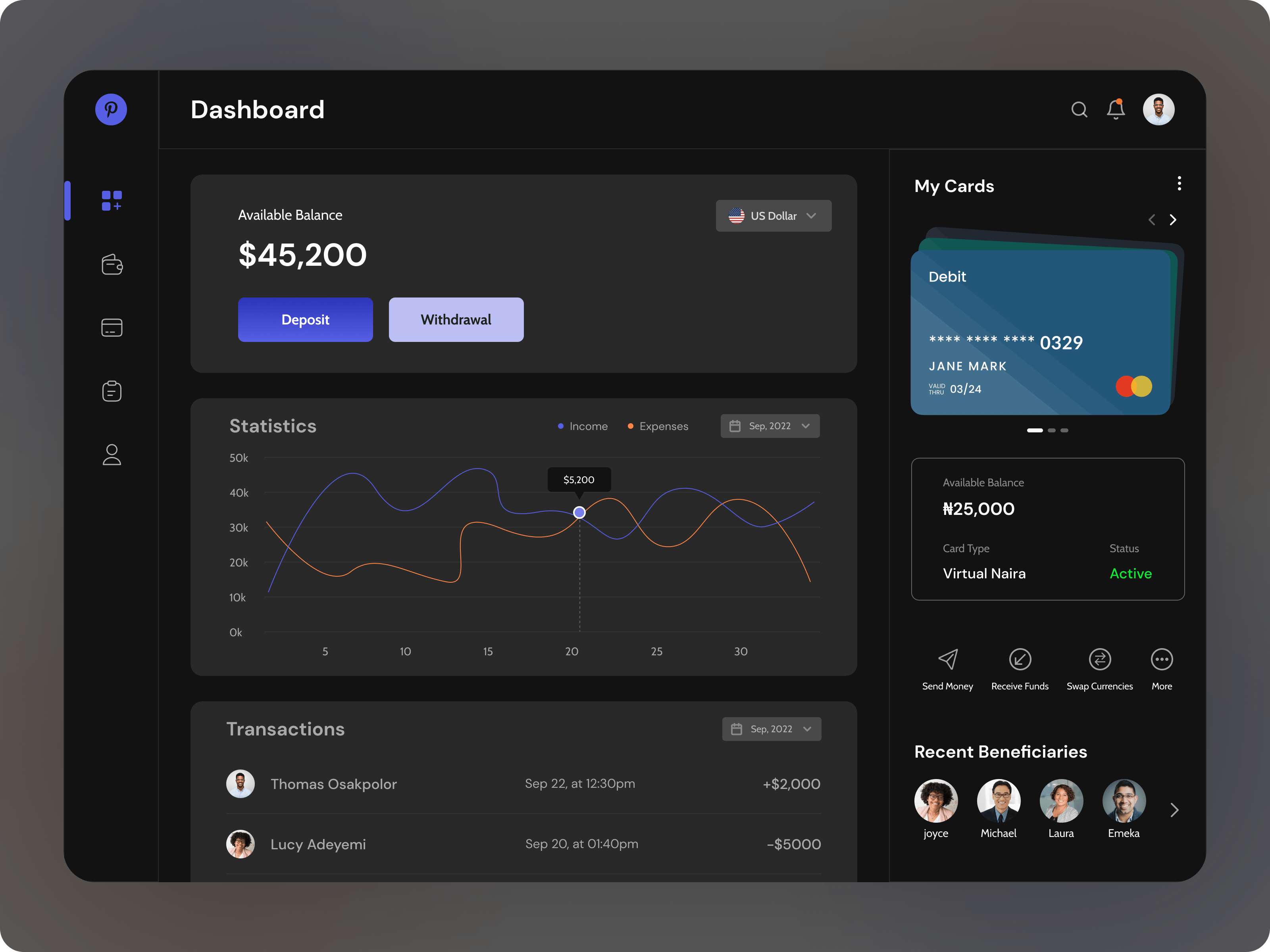 A mockup of a project