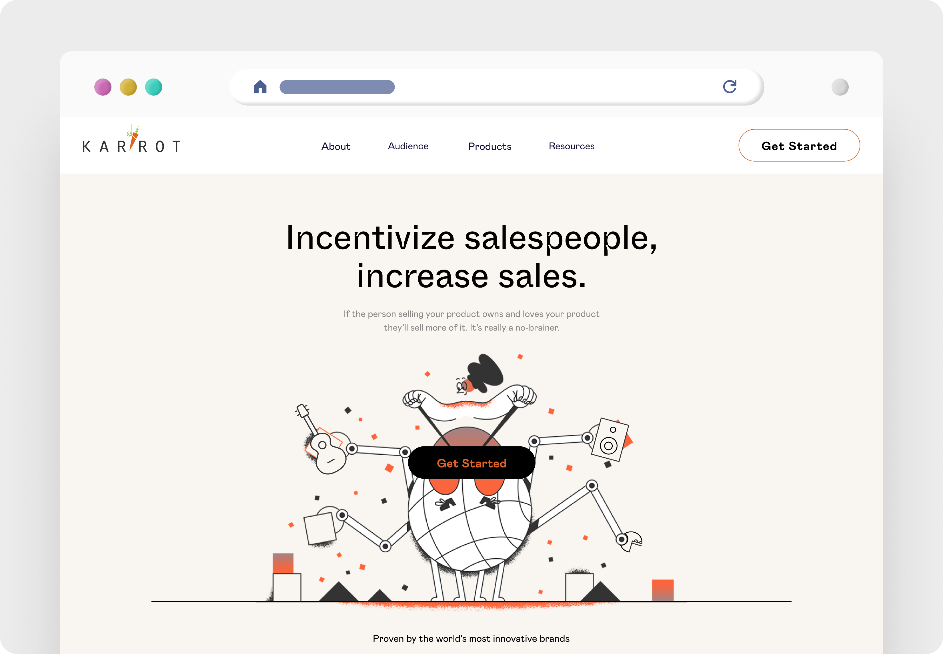 A mockup of a project