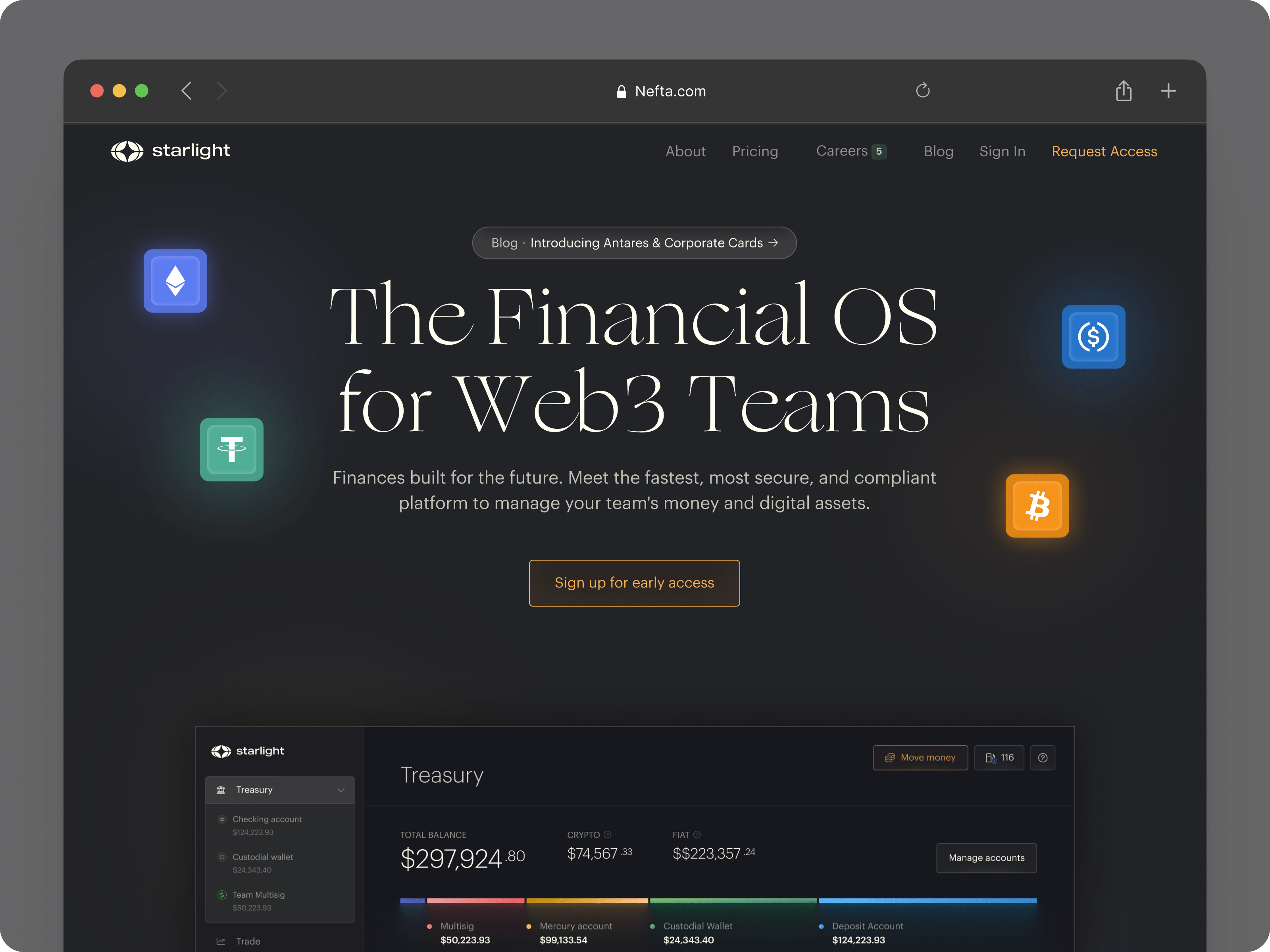 A mockup of a project