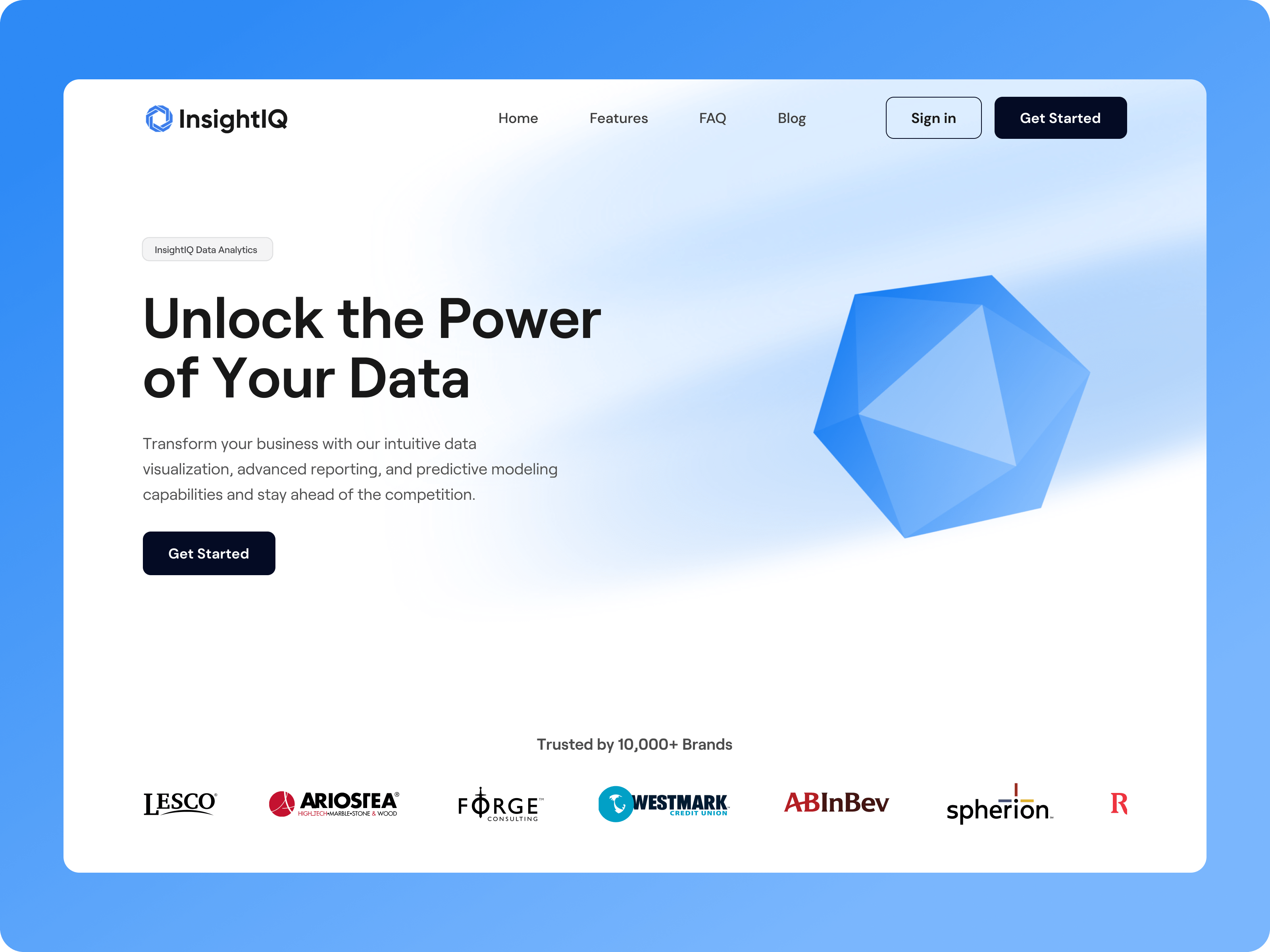 A mockup of a project