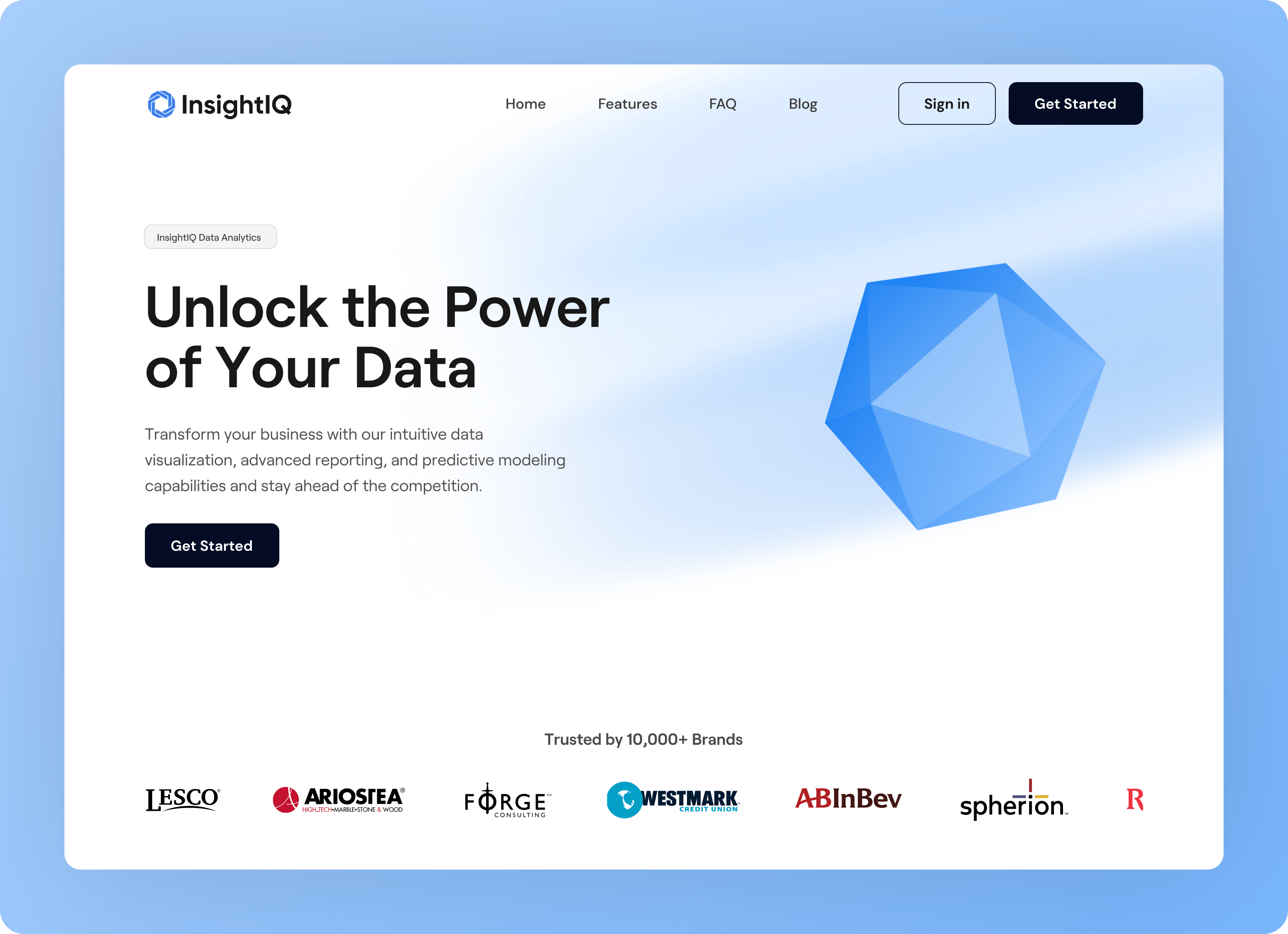 A mockup of a project