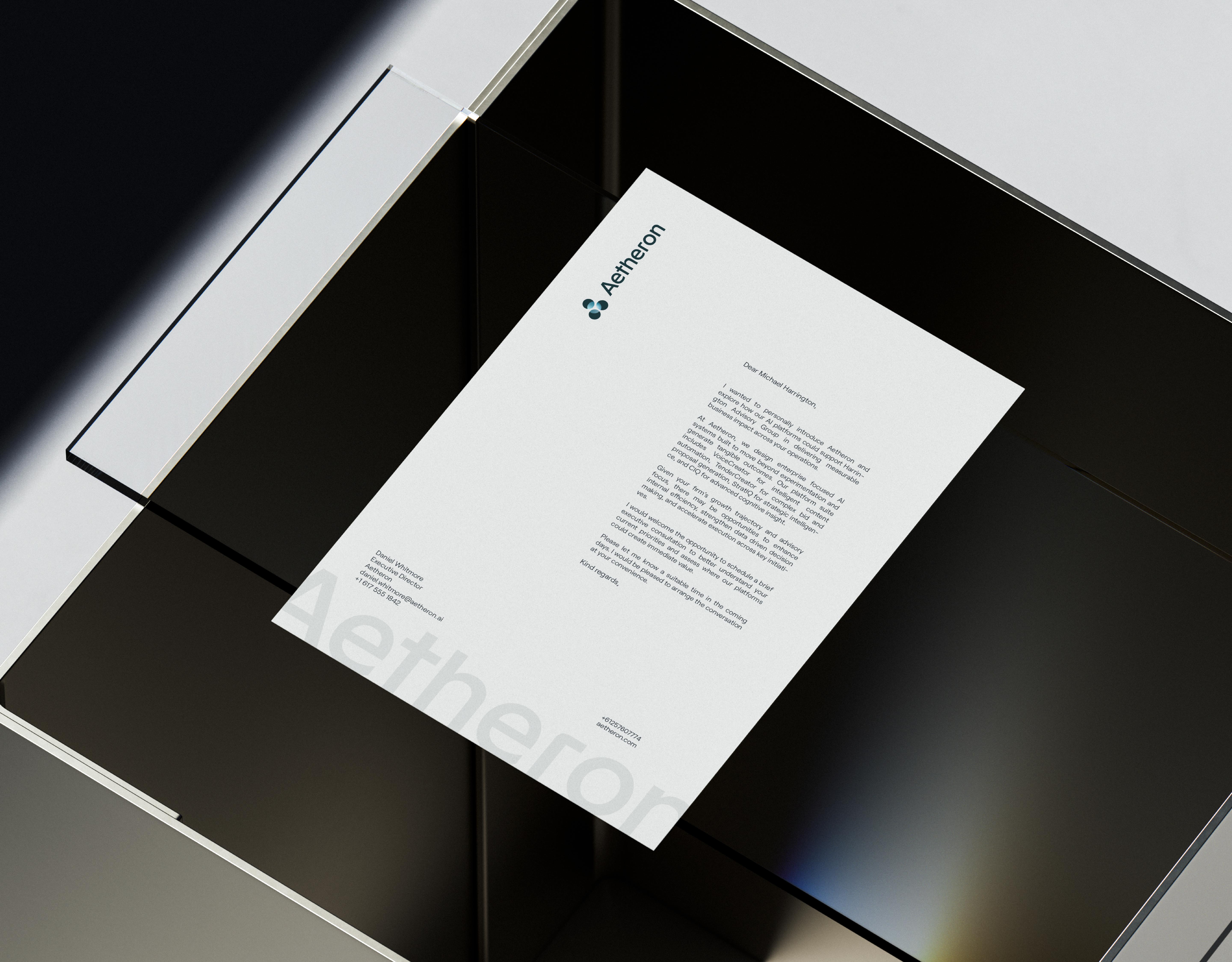 letterhead stationery for tech company