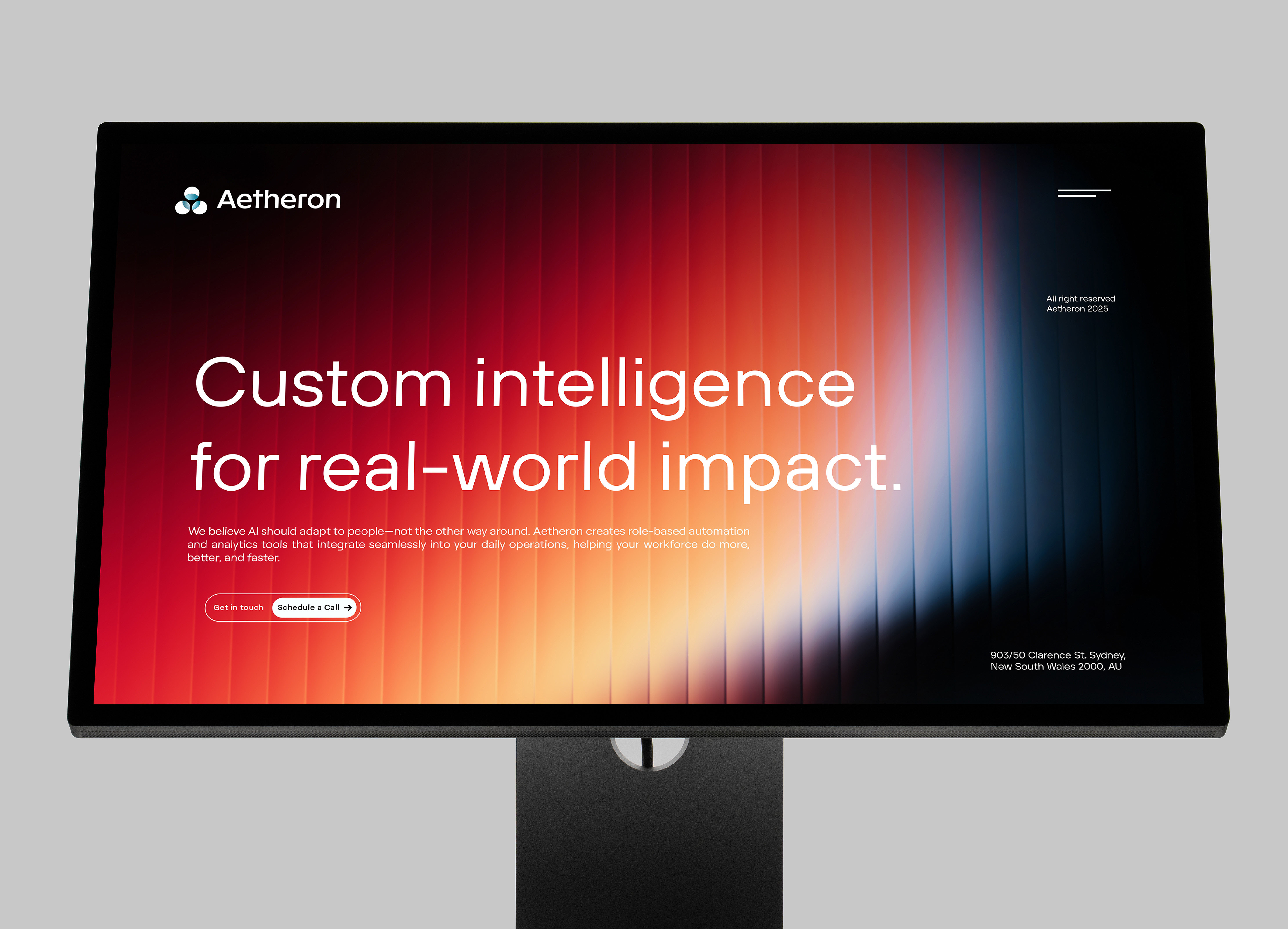 SaaS brand identity  home page minimal bold