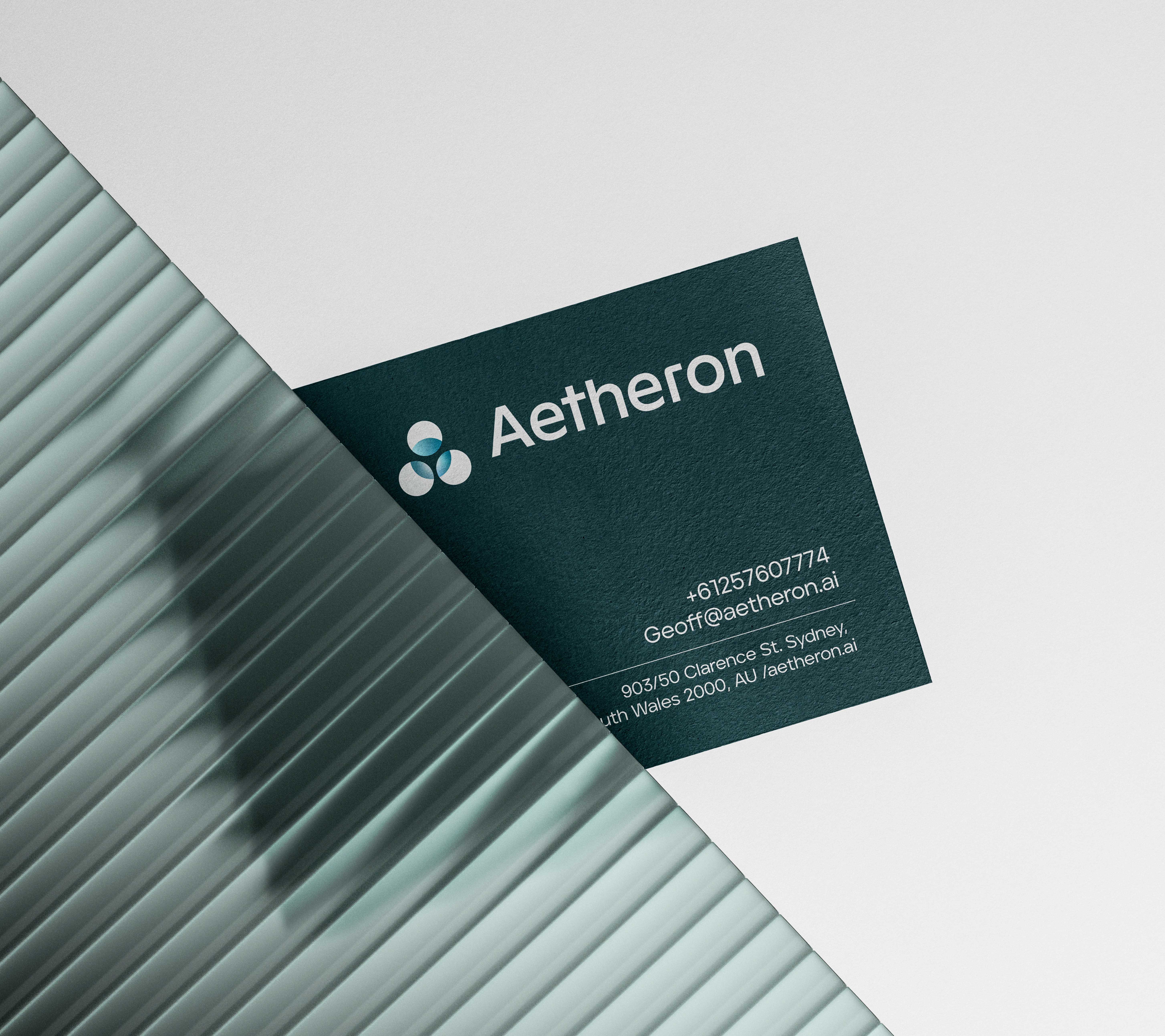 AI startup branding business card modern
