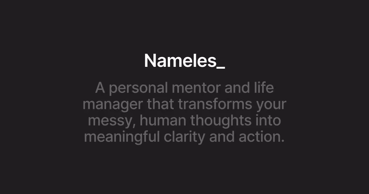 Стартап Nameles_