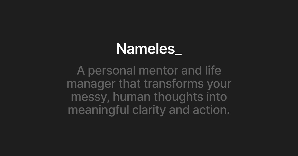 Стартап Nameles_