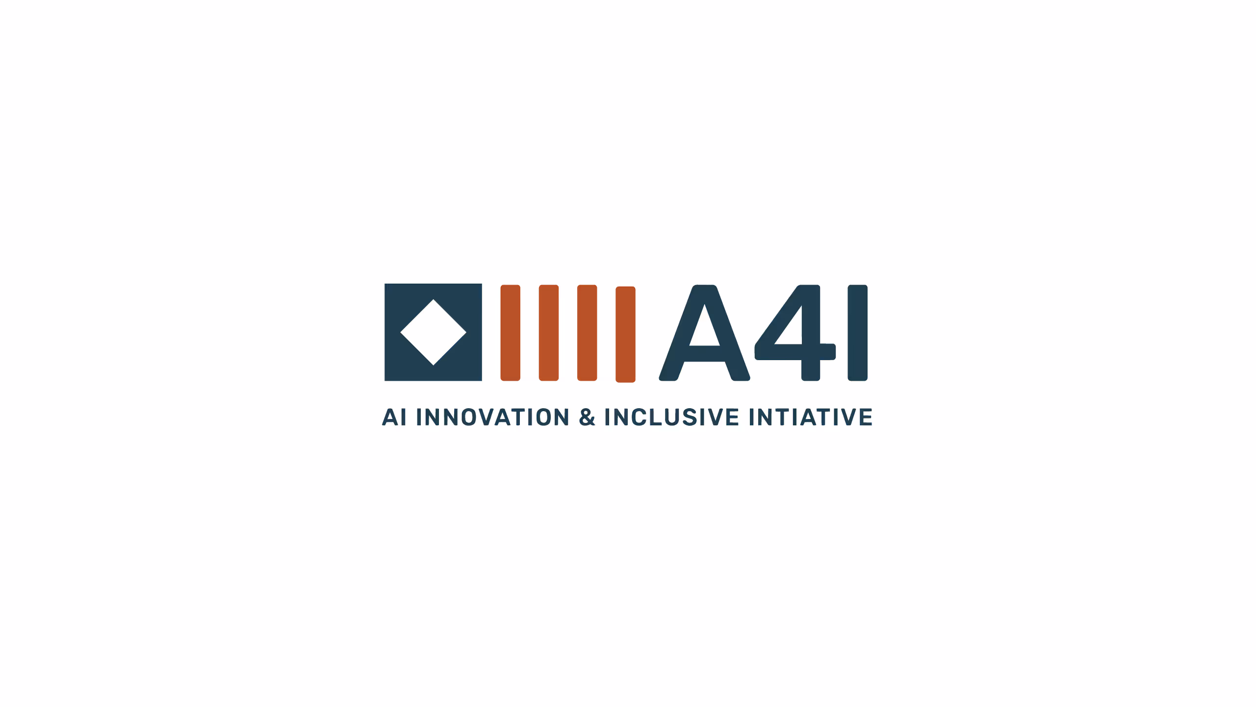 A4I logo with a diamond inside a square followed by four vertical brown bars and the text AI Innovation & Inclusive Initiative.